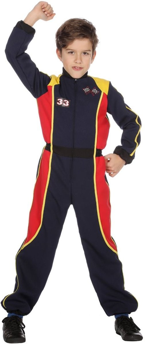 Formule 1 Kostuum | Race Overall Formule 1 Max | Jongen | Maat 128 | Carnaval kostuum | Verkleedkleding